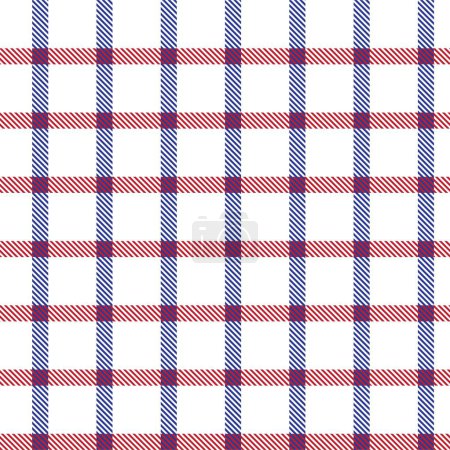 Illustration for Red Minimal Plaid textured seamless pattern for fashion textiles and graphics - Royalty Free Image