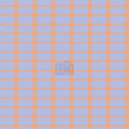 Illustration for Orange Minimal Plaid textured seamless pattern for fashion textiles and graphics - Royalty Free Image