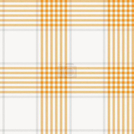 Illustration for Orange Minimal Plaid textured seamless pattern for fashion textiles and graphics - Royalty Free Image