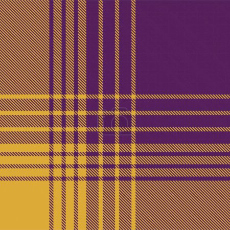 Illustration for Yellow Minimal Plaid textured seamless pattern for fashion textiles and graphics - Royalty Free Image
