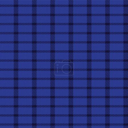 Illustration for Blue Minimal Plaid textured seamless pattern for fashion textiles and graphics - Royalty Free Image