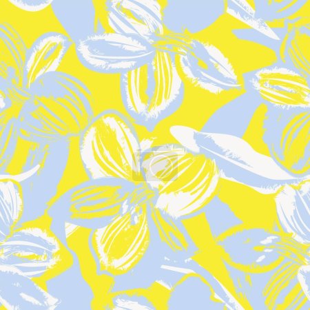 Ilustración de Diseño de patrones sin costura floral abstracto colorido para textiles de moda, gráficos, fondos y artesanías - Imagen libre de derechos
