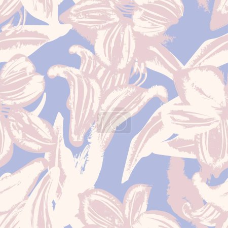 Ilustración de Pastel Abstract Diseño de patrones sin costura floral para textiles de moda, gráficos, fondos y artesanías - Imagen libre de derechos