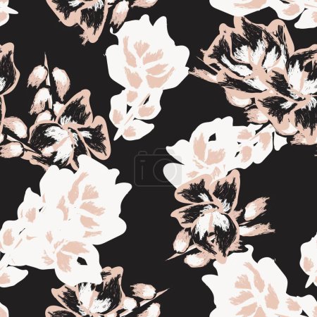 Illustration for Pastel Abstract Floral seamless pattern design for fashion textiles, graphics, backgrounds and crafts - Royalty Free Image
