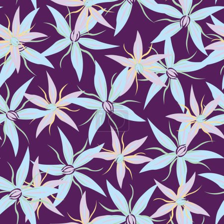 Illustration for Pastels Floral seamless pattern design for fashion textiles, graphics, backgrounds and crafts - Royalty Free Image
