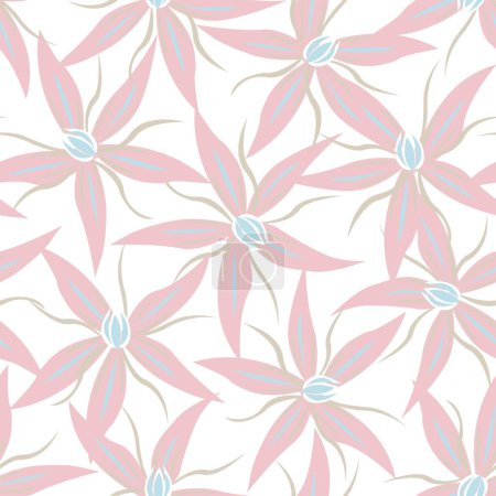 Illustration for Pastels Floral seamless pattern design for fashion textiles, graphics, backgrounds and crafts - Royalty Free Image