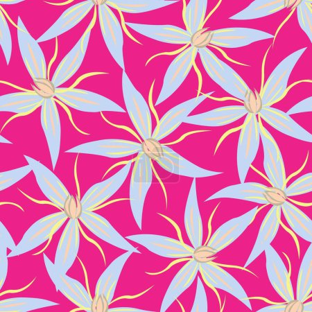 Illustration for Red Floral seamless pattern design for fashion textiles, graphics, backgrounds and crafts - Royalty Free Image