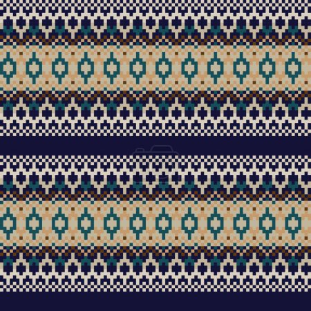 Neutral Colour Chevron fair isle seamless pattern design for knitwear, fashion textile, graphics
