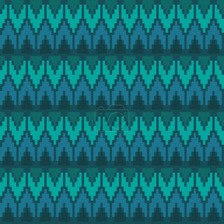 Green Chevron fair isle seamless pattern design for knitwear, fashion textile, graphics