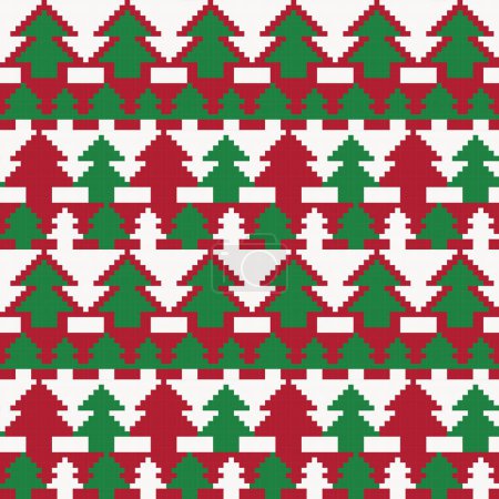 Christmas fair isle pattern design for fashion textiles, knitwear and graphics