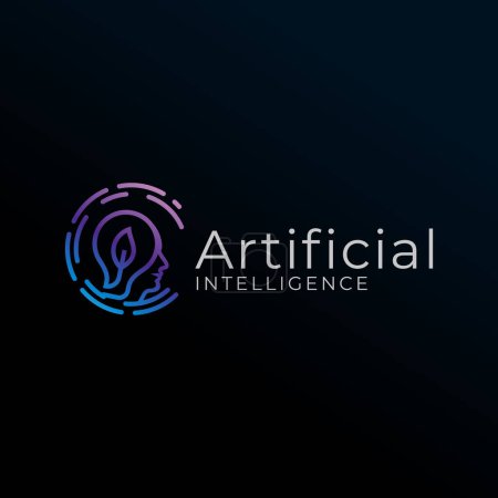 Foto de Ilustración de vector de inteligencia artificial Logo Design Template - Imagen libre de derechos