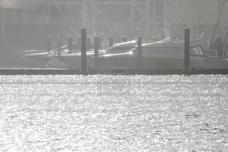 Einer der Marineinfanteristen des Douro an einem nebligen Morgen, als er glitzerndes Wasser sieht