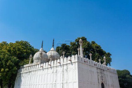 Moti Masjid in Red Fort, Delhi, India. UNESCO World Heritage Site