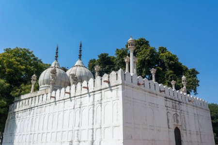 Moti Masjid en Red Fort, Delhi, India. Patrimonio de la Humanidad UNESCO