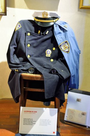 Photo for Birthplace and museum of the Italian American Joe Petrosino Joe's uniform given to the house museum by the American police 29 September 2022 Padula Italy - Royalty Free Image