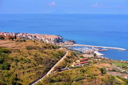 panorama taken from the hills of Tropea Calabria Italy