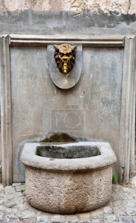 Photo for Fountain in the historical center of millesimo Savona Italy - Royalty Free Image
