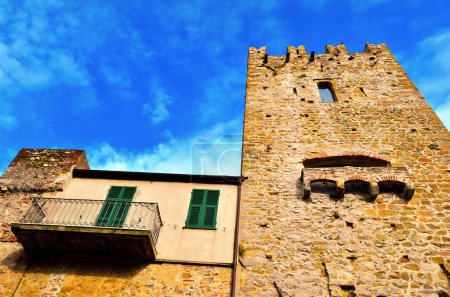Photo for San Giovanni Tower Noli Savona Italy - Royalty Free Image