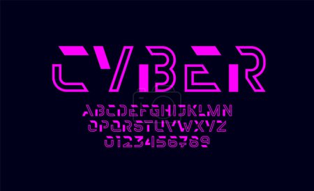 Abstrakte Alphabet-Schrift, rosa Typografie für Ihre Designs Logo oder Markenname, Vektorillustration 10EPS