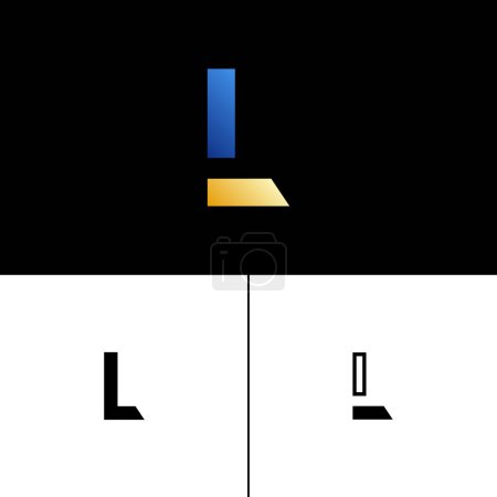 Letter L alphabet tech font, typography for your designs logo or brand name, including a set three of different icons, vector illustration 10EPS