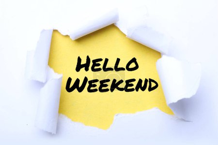 Photo for Conceptual hand writing showing have a weekend, business photo text wishing someone that nice something nice holiday with week plain paper note placed on the plain background - Royalty Free Image