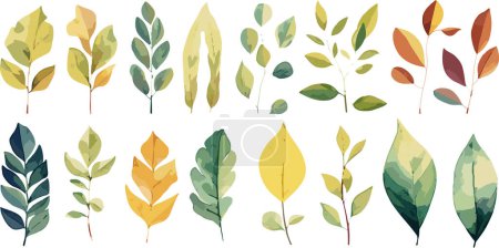 Illustration for Watercolor clipart for graphic resources - Royalty Free Image