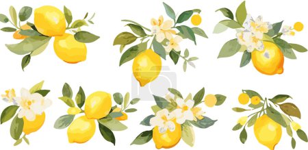 Illustration for Watercolor clipart for graphic resources - Royalty Free Image