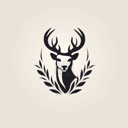 Illustration for Deer icon vector illustration design template - Royalty Free Image