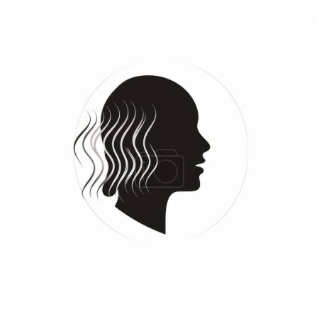 icône du visage féminin. illustration vectorielle.