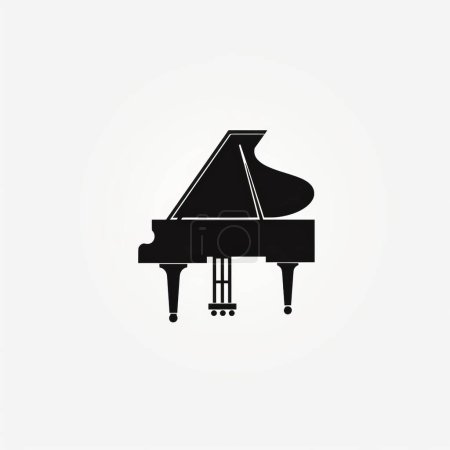 Téléchargez les illustrations : Illustration vectorielle icône piano - en licence libre de droit