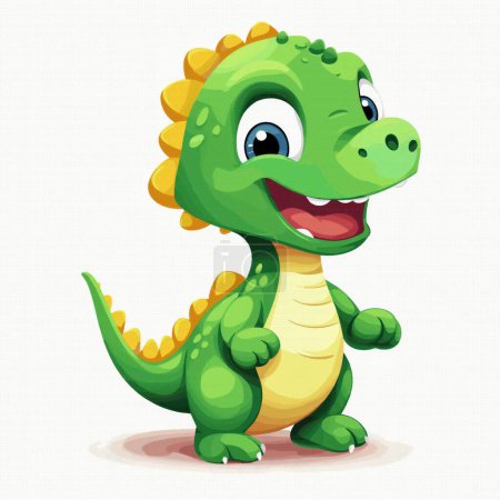 Illustration for Cute crocodile cartoon vector illustration - Royalty Free Image