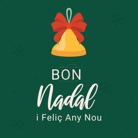Illustration for Bon Nadal christmas in catalan language - Royalty Free Image