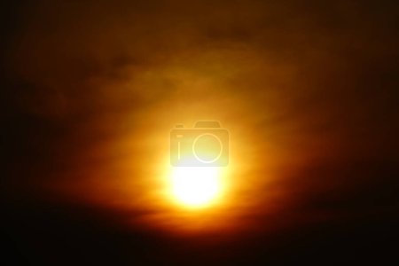 Photo for Blur focus Sunset sky orange sky orange cloud outdoor summer nature - Royalty Free Image