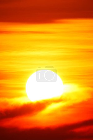 Photo for Blur focus Sunset sky orange sky orange cloud outdoor summer nature - Royalty Free Image
