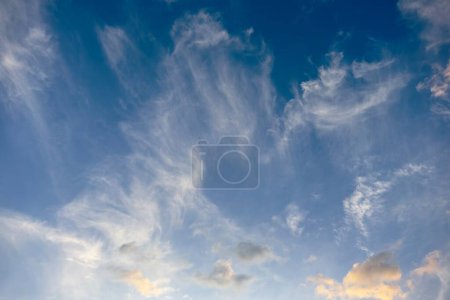 Photo for White clouds in the blue sky. Sky with air clouds - Royalty Free Image