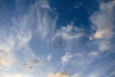 Photo for White clouds in the blue sky. Sky with air clouds - Royalty Free Image