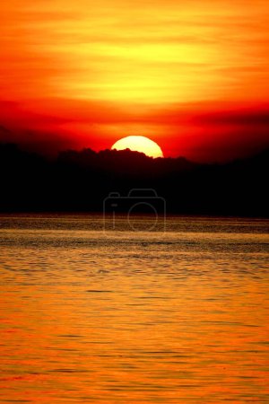 Photo for Beautiful full sunset sunlight sky background - Royalty Free Image