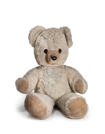 Vintage-Teddybär isoliert auf weißer Oberfläche