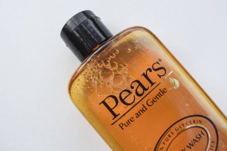 Photo for Pears brand Bodywash made of Glycerine. Body shower gel liquid in bottle sold on 22, april, 2024 - Royalty Free Image