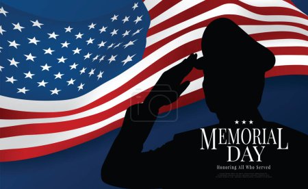 Illustration for Memorial day. Remember and honor. Vector illustration - Royalty Free Image