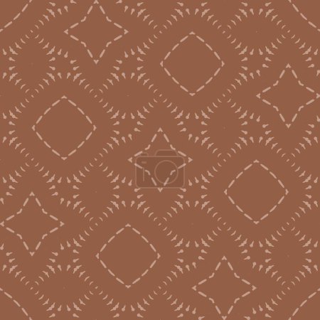 A rustic brown background featuring repetitive star and diamond shapes, complemented by dotted outlines, forming a visually pleasing and unique pattern.