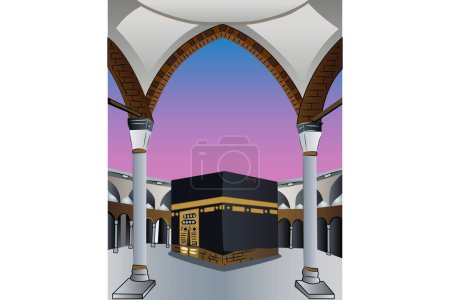 Conception vectorielle Kaaba pour hajj