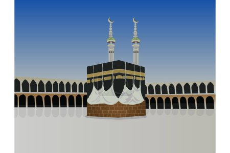 Téléchargez les illustrations : Illustration de Kaaba La Mecque Arabie Saoudite - en licence libre de droit