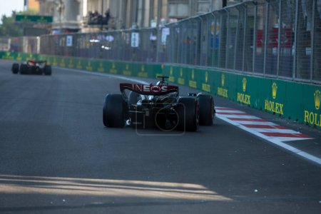 Foto de Bakú, Azerbaiyán - 28-30 de abril de 2023: Inicio de la carrera en el Gran Premio de Fórmula 1 de Bakú 2023 - Imagen libre de derechos