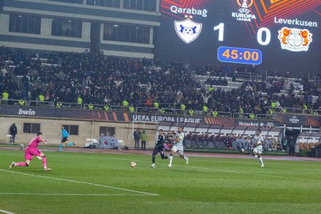 Téléchargez les photos : Bakou, Azerbaïdjan 07.03.2024 Qaraba Leverkusen Ligue européenne de l'UEFA - en image libre de droit