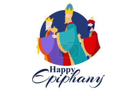 ilustración de la Epifanía (la Epifanía es un festival cristiano) vector. Adecuado para tarjeta de felicitación, póster y pancarta. 
