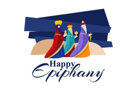 Illustration for Illustration of Epiphany (Epiphany is a Christian festival) vector. Suitable for greeting card, poster and banner. - Royalty Free Image