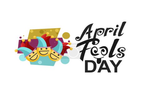 Illustration for April fool's day vector illustration. Suitable for greeting card, poster and banner. - Royalty Free Image
