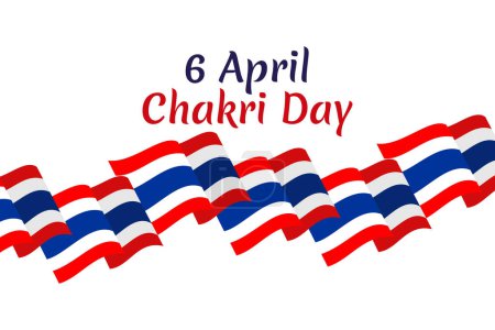 6 de abril, ilustración vectorial del Día de Chakri. Adecuado para tarjeta de felicitación, póster y pancarta.