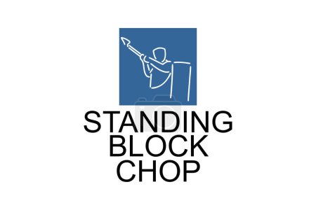 Standing block chop vector line icon. lumberjack sport. athlete chopping logs pictogram illustration.